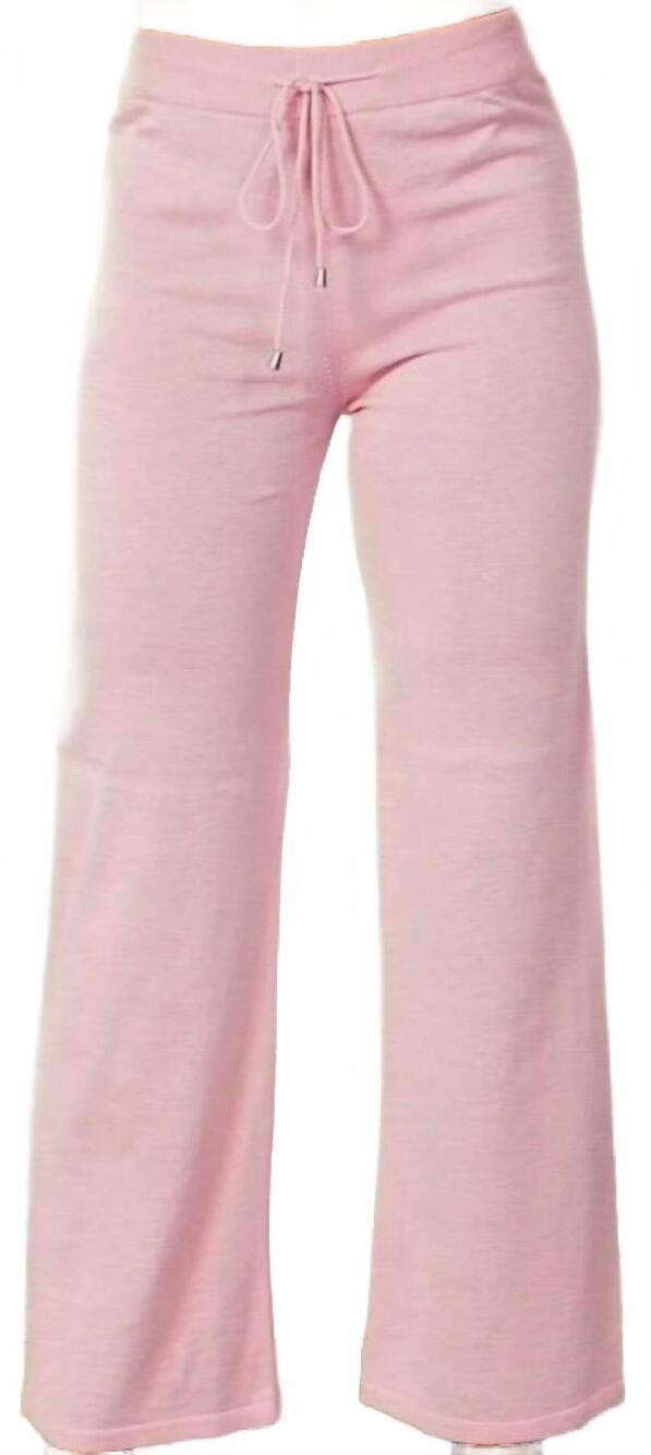 NEW FRENCH KYSS drawstring wide-leg pant in pink